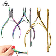 Biutee Gold Stainless Steel Nail Scissors Cuticle Nippers Manicure Scissors Pedicure Nail Tools kits Double Fork Dead Nail Tools 2024 - buy cheap