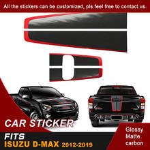 hood car sticker and back door handle insert rear door graphic Vinyl sticker for isuzu dmax 2012-2018 2024 - buy cheap