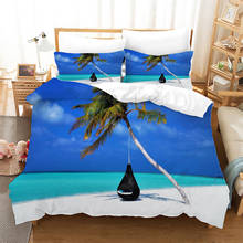 Blue Sea Sky Comforter Bedding Set Simple Duvet Cover Set Vacation Bed Set Soft With Pillowcase Bedclothes Luxury HomeTextile 2024 - buy cheap