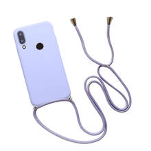 Ожерелье ремешок цепь чехол для Xiaomi Redmi Note 7 6 8 9 10 Pro 9S 9A 9C 8T 8A 7A 6A Mi 10T lite Pro candy силиконовый ремешок чехол 2024 - купить недорого