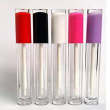 5ml tubos de lipgloss rosa roxo vermelho branco claro cosméticos lábio gloss wand tubos escova macia aplicador labial gloss recipientes 2024 - compre barato