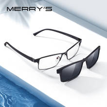 MERRY'S-Montura de gafas para hombre, lentes graduadas con imán polarizado, 2 en 1, TR90, S2728 2024 - compra barato