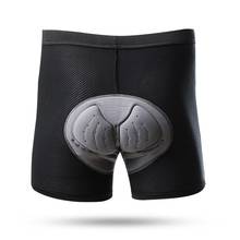 2021 New Black Color Cycling Shorts Men Bicycle Cycling Comfortable Underwear 3D Silicone Sponge Padded Bike Cycling Underpants 2024 - buy cheap