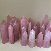Розовый кварцевый кристалл камень 100% натуральный камень целебные камни 40-50 мм ручной работы Домашний Декор подарок драгоценный камень 1 шт 2024 - купить недорого