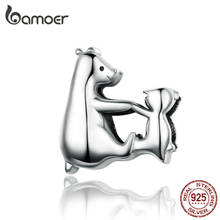 BAMOER Bear Charm Authentic 925 Sterling Silver Polar Family Animal Bead for Jewelry Making Charm Bracelet DIY Jewelry SCC1207 2024 - buy cheap