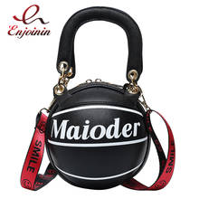 Round Basketball Shoulder Bags for Women Crossbody Bag Fashion Purses and Handbags Ladies Pu Leather Cute Bag Designer Bag 2024 - buy cheap