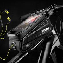 WILD MAN MTB Bike Phone Case Durable Waterproof Touch Screen Bicycle Bags Top Tube Pouch Outdoor Cycling Essential Supplies 2024 - buy cheap