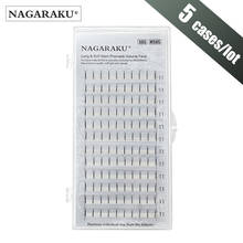 NAGARAKU 5 cases 3D-6D eyelash extansion  Russian Volume lash Premade fans soft and natural Lash bunches high quality cilios 2024 - buy cheap