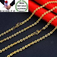 OMHXFC, venta al por mayor, moda europea, mujer, fiesta, boda, regalo largo 45 cm, elegante O Real, 18 kt, collar de cadena de oro NL17 2024 - compra barato