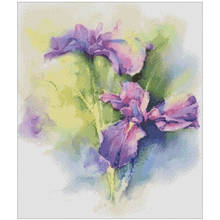 TOP Watercolor iris patterns Counted Cross Stitch 11CT 14CT 18CT DIY Cross Stitch Kits Embroidery Needlework Sets 2024 - buy cheap