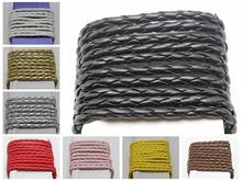 BOLO-cuerda trenzada de cuero para hacer joyas, 16,4 pies, 4mm, Color a elegir 2024 - compra barato