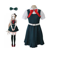 Danganronpa sonia nevermind cosplay traje dangan ronpa vestido verde empregada doméstica senhora uniforme sonia loira longa peruca festa traje 2024 - compre barato