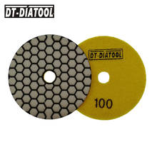 DT-DIATOOL 7 units diameter 100MM Resin Bond Flexible Professional quality Diamond Dry sanding wheel #100 polishing pads 4inch 2024 - buy cheap