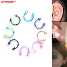 Piercing de acero inoxidable para la Nariz, Piercing de punta de herradura, para tabique, cejas, Tragus, hélice, labio, Nariz 2024 - compra barato