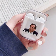 Finny-funda de Michael Scott The Office para Apple Airpods 1/2, cubierta protectora para auriculares, caja de carga 2024 - compra barato