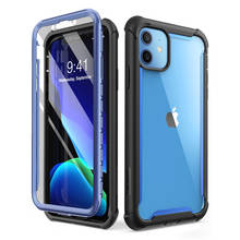 For iPhone 11 Case 6.1 inch (2019 Release) i-BLASON Ares Full-Body Rugged Clear Bumper Cover Case with Built-in Screen Protector 2024 - buy cheap
