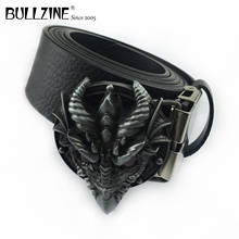 Bullzine zinc alloy retro Dragon head belt buckle Free PU belt  jeans gift belt buckle FP-02885 drop shipping 2024 - buy cheap