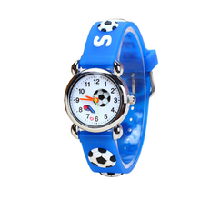 10 Unit/lot Wholesales Fashion Students 3D Cartoon Football Clock Watches Kids Birthday Party Gifts Quartz Silicone Wristwatch 2024 - buy cheap