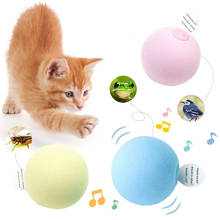 Умные игрушки для кошек, интерактивный мяч, игрушка, сенсорные звуковые шарики, пищалки для домашних животных, имитация пищалки, игрушка для тренировок, товары для кошек 2024 - купить недорого