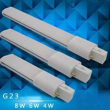 4pcs G23 4W 6W 8W LED Bulb Tube Lamp  2pin Base led PL Tube replacement PLS 110V 220V LED Horizontal Insertion Tube 2024 - buy cheap