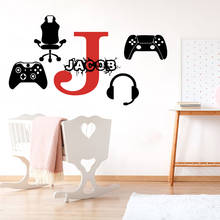 Custom Name Video Game Wall Sticker Personalized Name Gaming Zone Xbox Ps4 Wall Decal Boy Room Playroom Vinyl Home Decor 2024 - buy cheap