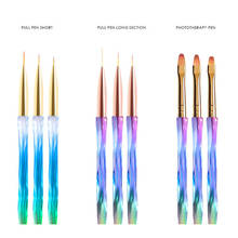 3pcs Nail Art Uv Gel Liner Drawing Brush Painting Acrylic Pen Tools Manicure Set Nail Art Tools 2024 - buy cheap