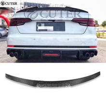 A4 B9 Carbon fiber Car Rear Wings Trunk Lip Spoiler For Audi A4 B9 car body kit 16-UP 2024 - buy cheap