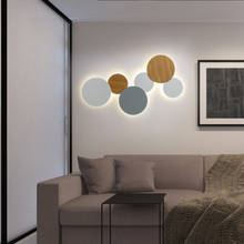 Luminária de parede led colorida com combinação simples, luz para quarto, sala de estar, cozinha, sala de jantar, loft, escadas, sconce de parede 2024 - compre barato