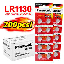 200pcs/lot Panasonic battery 1.5V AG10 LR1130 Alkaline Button Coin Cell Battery AG10 389 LR54 SR54 SR1130W 189 LR1130 2024 - buy cheap