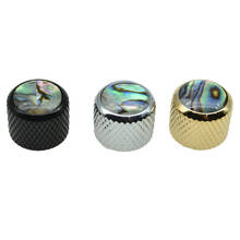 Dopro 19.5mm Push on Fit Abalone Top Dome Knobs Abalone Inserts Guitar Bass Knobs for Import or Precision P Bass for Telecaster 2024 - buy cheap