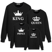 Sudaderas con capucha para niñas, ropa con estampado de princesa, Rey, reina, príncipe, familia, mamá y yo, Otoño y otoño 2024 - compra barato