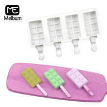 Meibum Summer Popsicle Molds 4 Cavity Silicone Ice Cream Moulds Child Freezer Juice Dessert Baking Tools Kitchen Ice Cube Tray 2024 - buy cheap