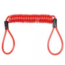 1.5m Safety Lanyard Spring Coil Rope Disc Brake Lock Reminder Cable Red 2024 - buy cheap