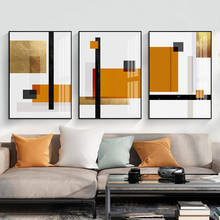 Modern Abstract Yellow Geometry Wall Art Pictures Canvas Painting Gallery Poster and Print Interior for Living Room Home Decor 2024 - buy cheap