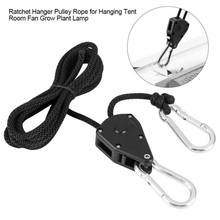 Useful Adjustable 1PCS 1/8" Rope Ratchet Lights Lifters Reflector Led Grow Light Hangers Zinc Alloy Hook Plastic Pulley 2024 - buy cheap