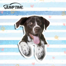 Jump Time 13cm x 9.6cm Funny Pickup Dog Car Stickers Laptop Window Vinyl 3D Car Styling Auto Motorcycle Car Decals Accessories 2024 - buy cheap