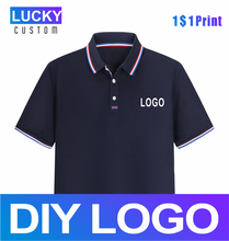 LUCKY2020-Polo de moda de negocios para hombre, camiseta informal, personalizada, bordada, de manga corta, alta calidad 2024 - compra barato