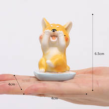 Roogo Shiba Inu Home Decoration Accessories Kids Birthday Party Decorations Resin Mini Crafts Figurines Lovely Car Decor 2024 - buy cheap