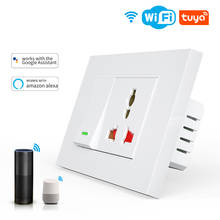 CBE-enchufe inteligente con Wifi, dispositivo inalámbrico con Control remoto por voz, botón pulsador para Alexa, Google Home y Hotel 2024 - compra barato