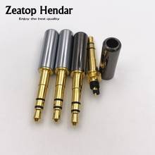 4Pcs Copper Mini 3.5 mm 3 Pole Long Plug Audio Jack Earphone Adapter for DIY Stereo Headset Earphone New Type 2024 - buy cheap