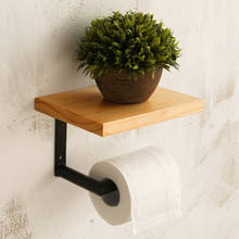 Нордический держатель для туалетной бумаги из твердой древесины, держатель для туалетной бумаги, креативный Ретро держатель рулона для ванной комнаты, полка для комнаты 2024 - купить недорого