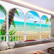 Custom 3D Mural Waterproof Wallpaper Arches Beach Seascape Wall Decor Painting Living Room Sofa TV Background Photo Wall Paper 2024 - buy cheap