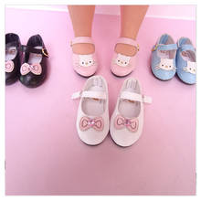 Sapatos de bonecas 6cm, bjd 1/4, com gato, design de laço, para 1/4, sapatos bjd, bonecas de menina, acessórios de bonecas 2024 - compre barato
