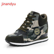 Women Shoes Size 42 Platform Sneakers Wedges Shoes for Women Heels Camouflage Army Green Trainers Fashion Sport Shoes Women 2024 - buy cheap