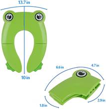 Детское складывающийся горшок для тренировки на сиденье унитаза Нескользящие силиконовые накладки 10 упаковок (зеленый) 2024 - купить недорого