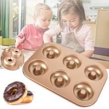 Food Carbon Steel Doughnut Mould Remebe 6 Cavities Non-Stick Safe Stainless Steel Donut Baking Pan Mini Cake Pan Doughnut Pan 2024 - buy cheap