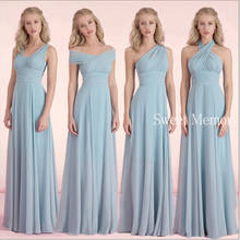 Vestidos de Noche de color azul, rosa y Coral para mujer, vestido de gasa, azul, amarillo, para fiesta de boda, talla grande, 2021 2024 - compra barato