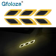 Gflolza adesivos refletivos 3d para carro, fita de decoração com 6 unidades de fibra de carbono que reflete segurança do corpo do caminhão 2024 - compre barato