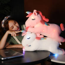 New 50cm Giant Colorful Glowing Unicorn Luminous Plush Toys Kawaii Light Up Led Unicorn Stuffed Toys Doll Kids Christmas Gift 2024 - buy cheap