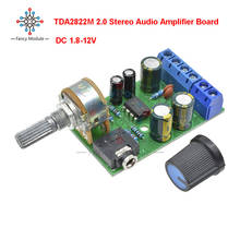 DC 1,8-12V TDA2822M estéreo 2,0 Placa de amplificador de Audio de doble canal AMP AUX amplificador Placa de módulo de tarjeta de Audio 2024 - compra barato